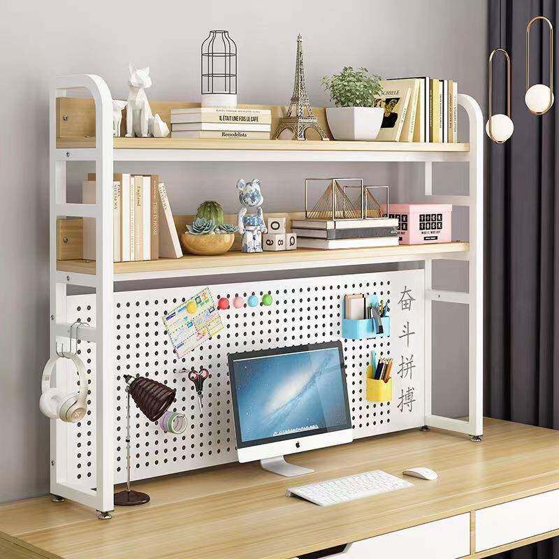 架置物架板书收脑纳多书层靠宿舍咨询电脑电桌洞洞墙桌面置物整理