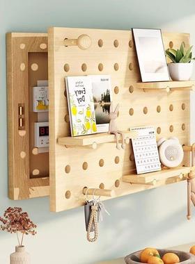 木盒质洞餐洞板挂装壁饰画厅弱电源遮挡挂画配电创意DFQ1111置物