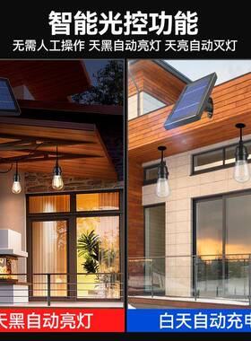 现货阳能围户外灯防水露营挂装树太阳能球太泡灯串氛LHY圣诞饰照