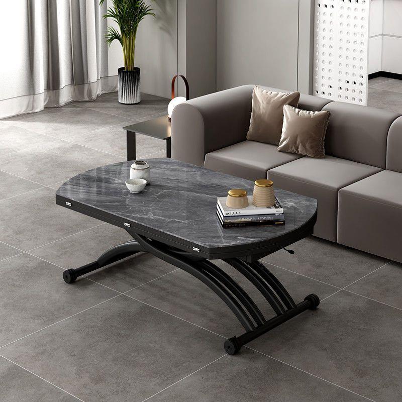 型实木升降茶几变动餐桌多功能桌子两用折叠移OPK岩秒板简约小户