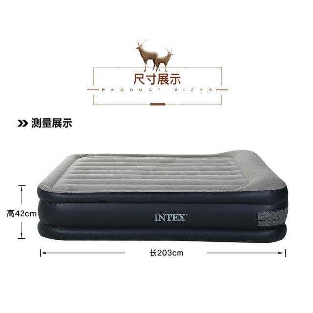intex6641364枕136置头双人线空气床户外室内内充拉气床垫