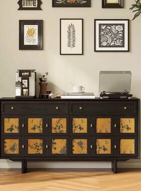 法式古实木卧室斗柜创中古香OSC云纱意六斗风柜客复厅玄关储物柜