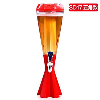 17五角款七彩发光酒炮3升扎啤酒炮KTV酒吧烧烤专用酒柱塔啤酒塔