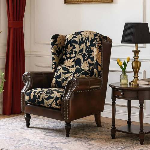 美式复古繁老椅单人休虎闲椅家风用客厅卧室酒店民宿懒花人沙发11