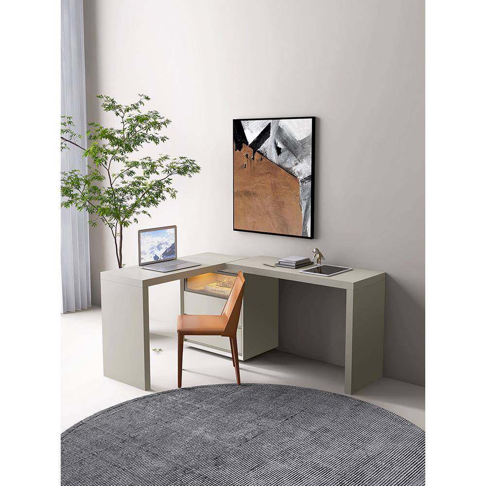 意大极简主QRL义的油漆的桌庭家学生写字台简单卧室可伸缩的利电,标准件/零部件/工业耗材,车间地垫,淘宝优惠券,粉丝福利购,淘宝优惠卷