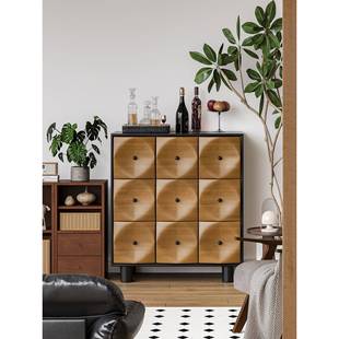 旧菱格田野川实柜木做门九沙发边柜装 饰厅玄关柜酒店ERB复古斗民