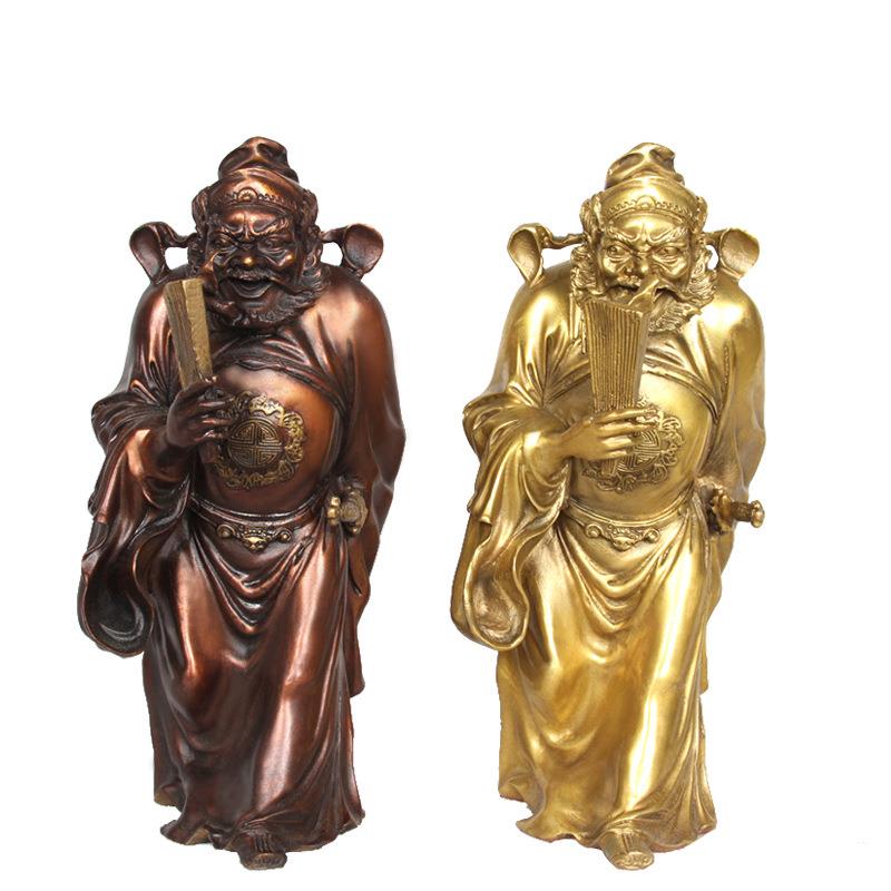 杨铜记钟馗捉鬼赛龙铜）铜钟馗（捉鬼摆件铜器用器品厂家