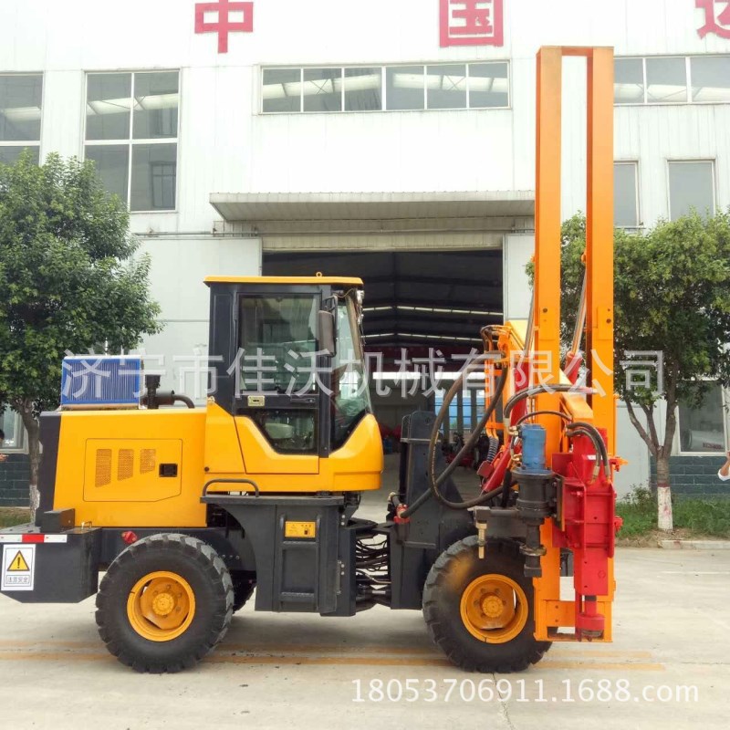 公路护栏打桩机 护栏打拔钻一体机 波形护栏打桩机