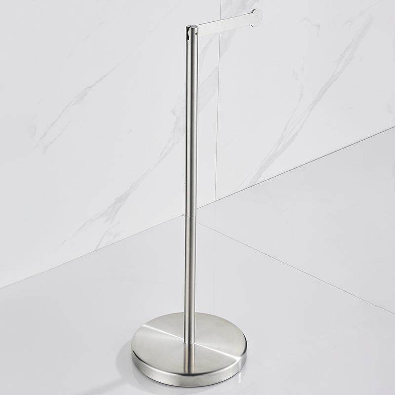 6133站式不锈落钢厕架卫994生间立免纸打孔可移动地纸巾架