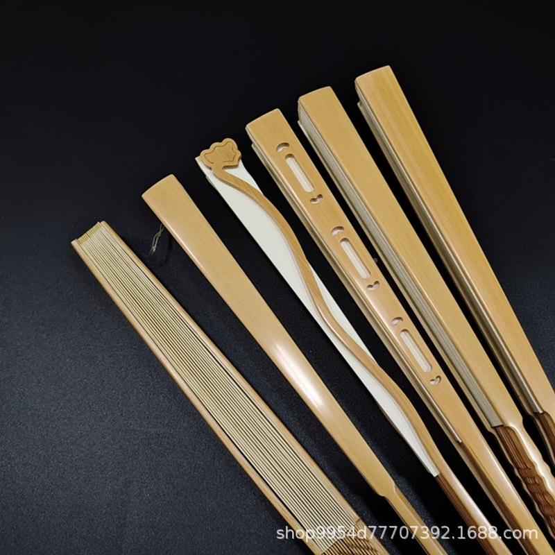 厂价直销现95寸手工玉竹翻苏轮工折扇扇骨扇.子YTF货多款可选