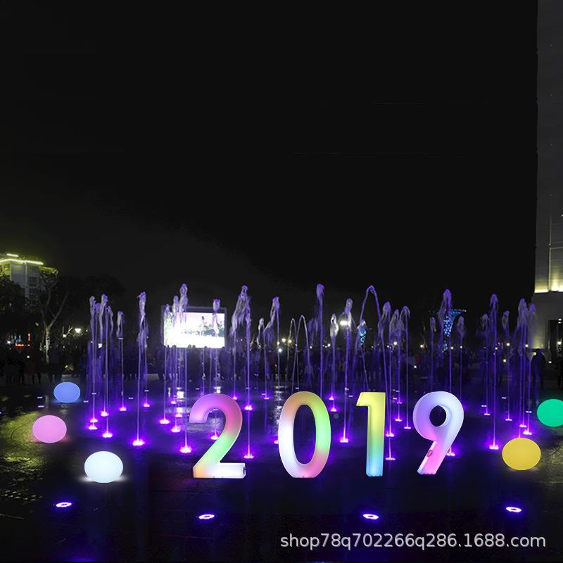 LED字落地灯数场地可发光数字布置户防水滚塑字母装饰灯1234外5发
