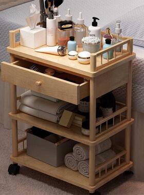 推物车院小车置架美甲AL100357收车推多纳功能实木美发工具车