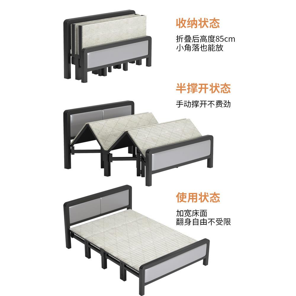 现代无品牌/午休床板床双人硬铁床加固出租房折床单人简成人简易