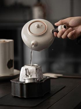 日式陶瓷罐罐茶壶炭炉泡茶壶炉小火复炉茶tssc0009古手绘茶炉围炉