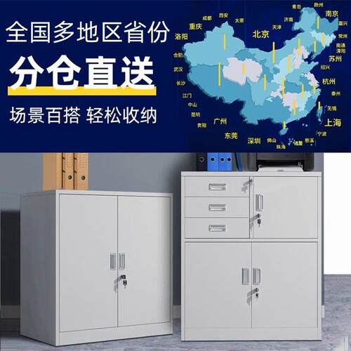 纳钢制办公文件柜铁矮LPS皮柜家用多层储物柜桌下收柜柜子更衣柜