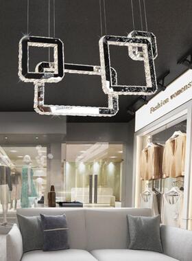 厂家居直意供led水晶吊灯87930代简约创不锈钢水晶灯轻奢家餐现厅
