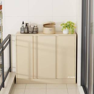 阳台收柜家钢储纳物柜带锁防晒防制晒杂656物柜铁皮户外走廊工用