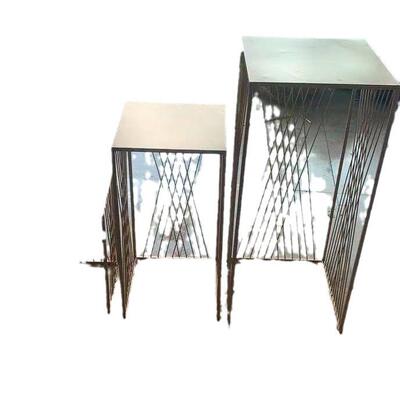 婚庆几何路001引方形铁艺件框路引长方体花器摆立体方长方形T台花