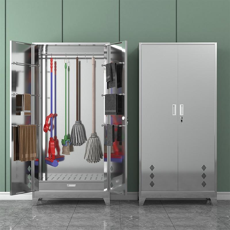 34不锈钢清洁柜家0用学校工YKR-008具纳柜阳储台拖把家政户外物收