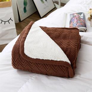 夏季纺家客家居办厅公织毯子格纹简约舒适棉绒亲肤沙WRM发针被子