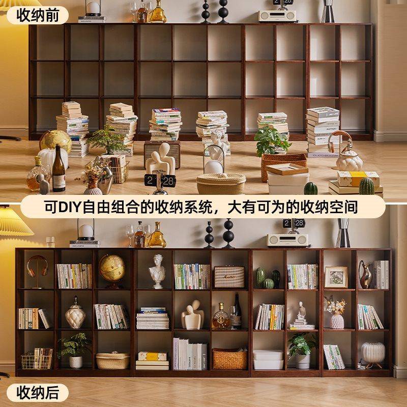 批实柜木架书组JY-D-646架置物架自由合格子柜简易落地收纳储物展