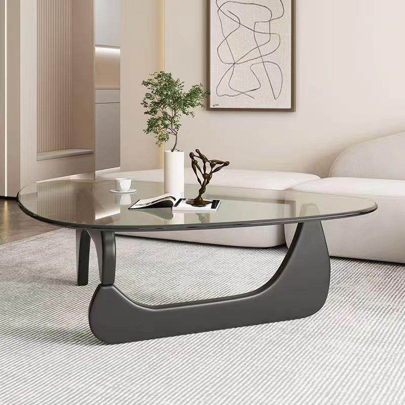 玻茶几小户型客厅家用现代RAM简约轻奢2璃025新款圆野口创意形茶