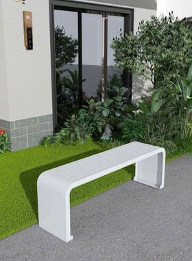 钢全铁艺长条AL102435凳公园椅户外长椅庭院不锈休座闲免安装休闲