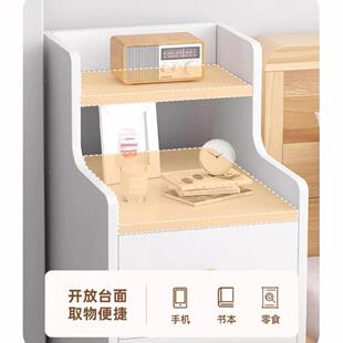 储床头简柜约现代卧室小型超49981窄床边收纳置物架小型窄户缝物