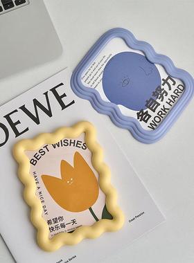 油风创意相框摆台6寸六寸奶亚克片力照框办SHDE2100公室桌画面装