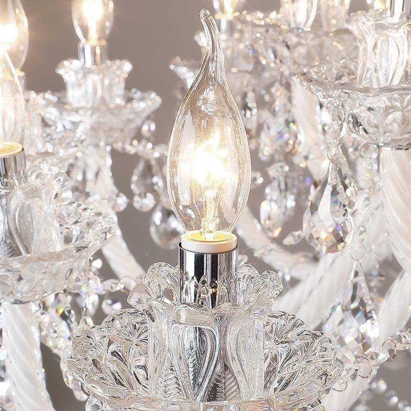 法式新款别墅吊灯奢水晶复式客厅宫感廷XD-7233大气空挑高设计师