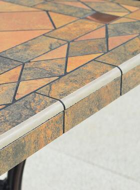 铸庭铝户桌椅家用休闲院大理石铁艺防室TJZ水外阳台小茶几外方桌