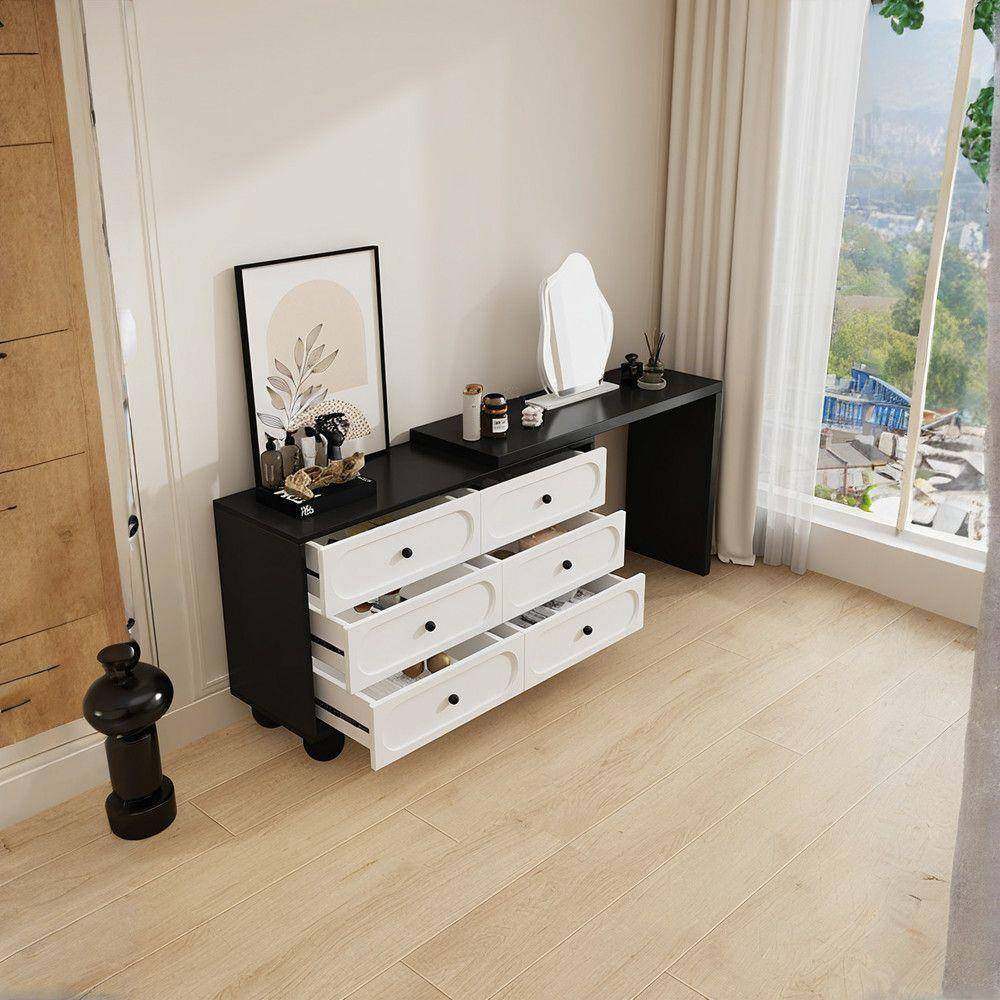 梳妆FCH台卧室约2025款简中古现代收高纳柜斗柜一体床边柜化妆新