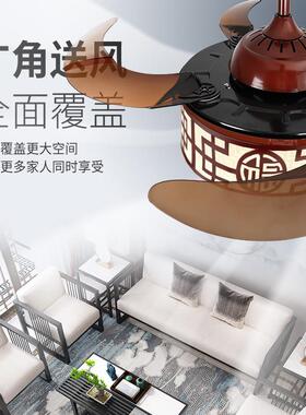 室天亨新风中式扇灯卧餐厅灯带AL-63207式隐形扇新中欧式现代家用