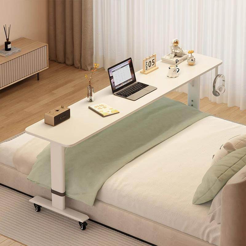 书桌家用长条桌学生简移易阳靠墙工作电台台动升降床边RBK跨床窄