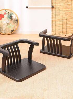 中式实木无腿靠子椅床坐上炕凳榻榻米飘背76602窗扶手木茶室椅