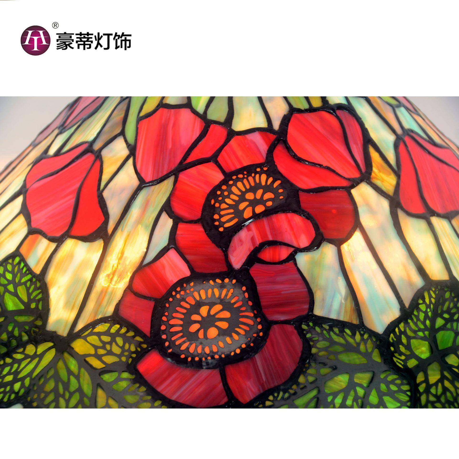 虞术美人1灯6寸彩玻台锌合金AXC底座凡尼艺传统经帝典艺术装饰灯