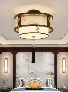 新中60092式走廊过道吸顶灯中国风书房胡室桃木色茶卧灯室餐厅阳
