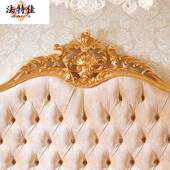 法奢式 式 欧华全实木床轻奢木原雕花布艺双人婚床1.8m宫MZI廷家具