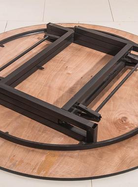 vc圆台面p酒店叠折F95SM885大圆桌饭店10人2人20人商用桌1多层板