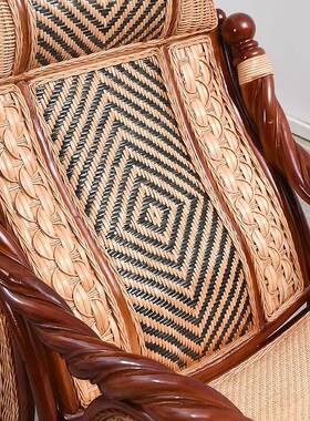 高外遥MVX真藤摇椅躺椅大人端老人藤编家用休闲逍阳台户午睡椅子