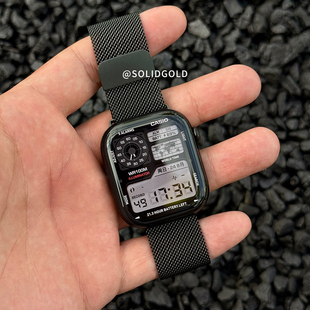 Solid简约纯色米兰尼斯适用苹果手表带S11AppleWatch789iwatch10
