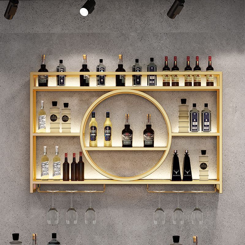 北欧铁艺壁挂红酒展示架