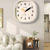 205新款 F9867877简约奶油风钟客厅2家用挂挂墙表装 饰钟静音卧室免