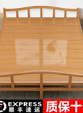 老人式竹可双折叠床单人人1家用1.5DEY米成午床睡两用竹子木板床