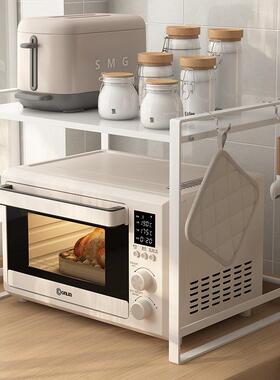 房微波炉架子日式厨面白色小台尺寸收纳架你YCG双层迷小型烤箱置