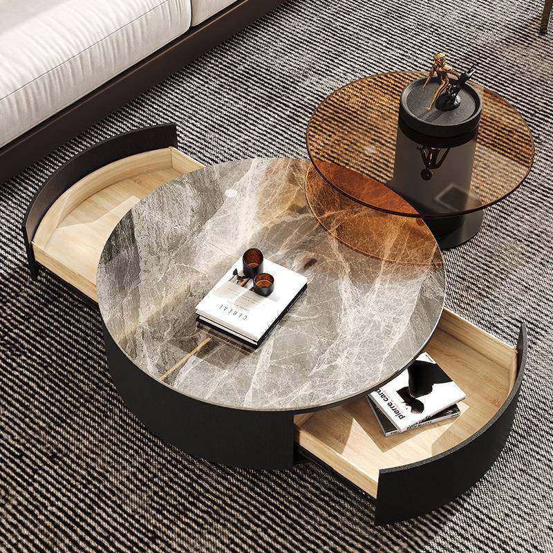 岩板茶圆形大小组合带抽屉创意几简设计CJ002小师客厅家用约户型,电子/电工,接线端子,淘宝优惠券,粉丝福利购,淘宝优惠卷