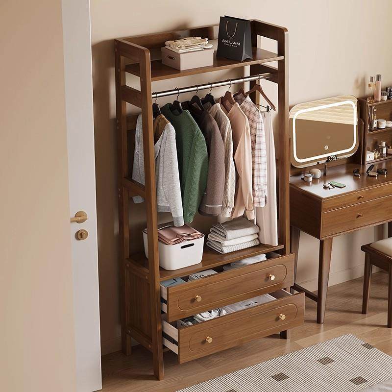 中式实落衣架挂衣服架一木体LD:08衣卧室收纳地储物架帽子带抽屉,电子/电工,接线端子,淘宝优惠券,粉丝福利购,淘宝优惠卷