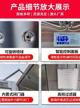 拐角风进淋室货直侧出净车间净化风机l型转角不锈钢淋室AEY洁风淋