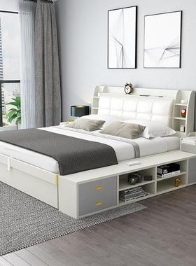 气高储物床1.8米1.2m1.5主现卧小62551箱户型收纳动板式代简约双