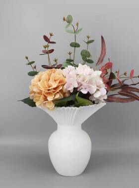 厅欧式简花约树脂阔口叶096子器干花创意家居公客办室房间软装工